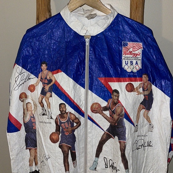 Vintage Other - RARE Vintage 1992 Dream Team USA Olympic Kellogg’s Collectible PAPER THIN Jacket